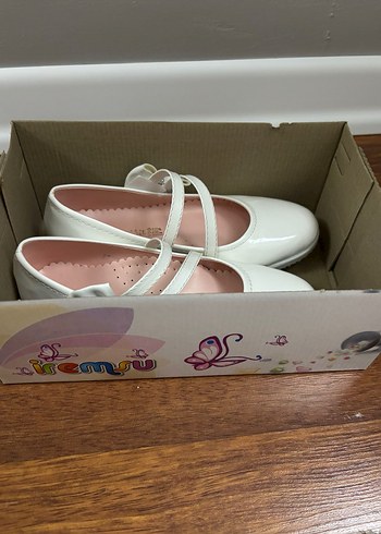 Kız Çocuk Beyaz babet ayakkabı - Görsel 3