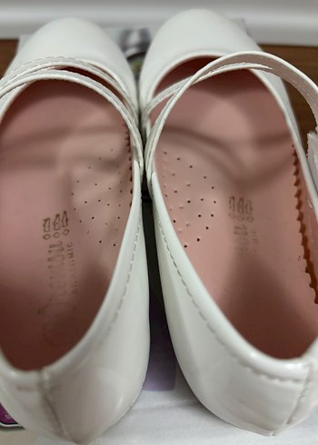 Kız Çocuk Beyaz babet ayakkabı - Görsel 4