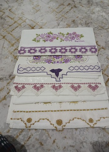 Renkli Nakışlı Havlu Seti tane fiyatıdır el yapımı - Görsel 2