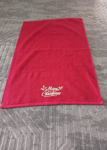 Bordo Baskılı Noel Havlusu - Görsel 3