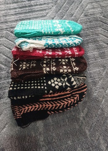 Renkli Desenli el işi patik - Görsel 2