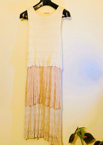 Bohem Uzun Triko Elbise - Görsel 3