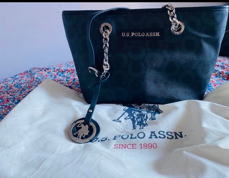 U.S. Polo Assn. Zincir Detaylı Siyah Deri Çanta - Görsel 2