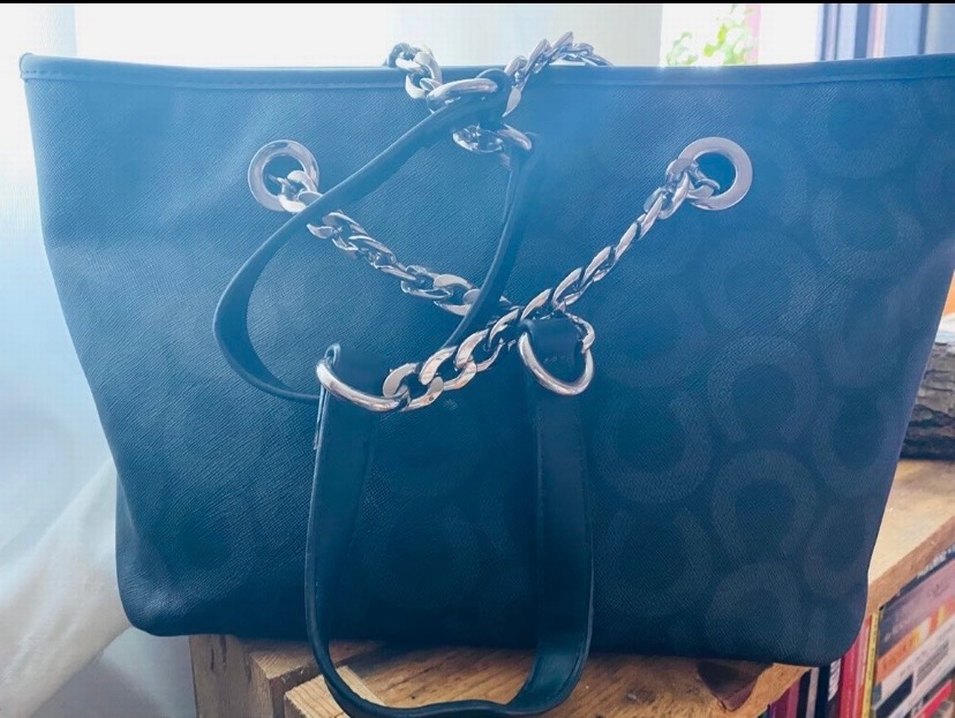 U.S. Polo Assn. Zincir Detaylı Siyah Deri Çanta - Görsel 3