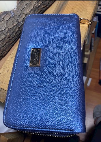 Saks Mavisi Fermuarlı Kadın Cüzdan - Görsel 3