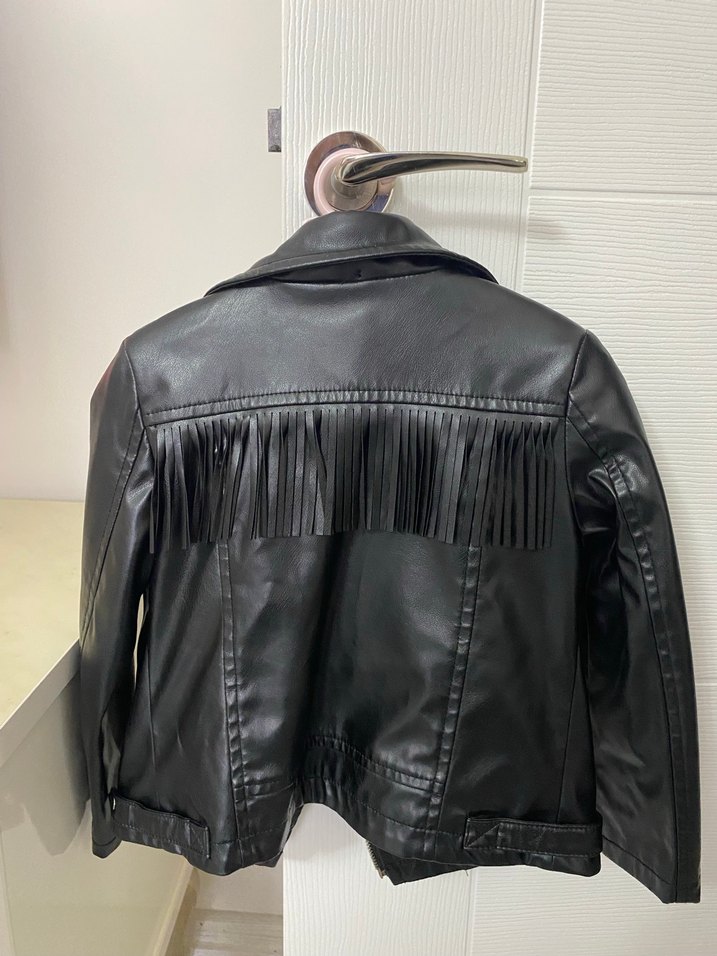 Panço kız çocuk Siyah Deri Ceket - Görsel 2