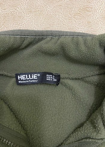 Kadın Haki Yarım Fermuarlı Polarlı Sweatshirt - Görsel 3