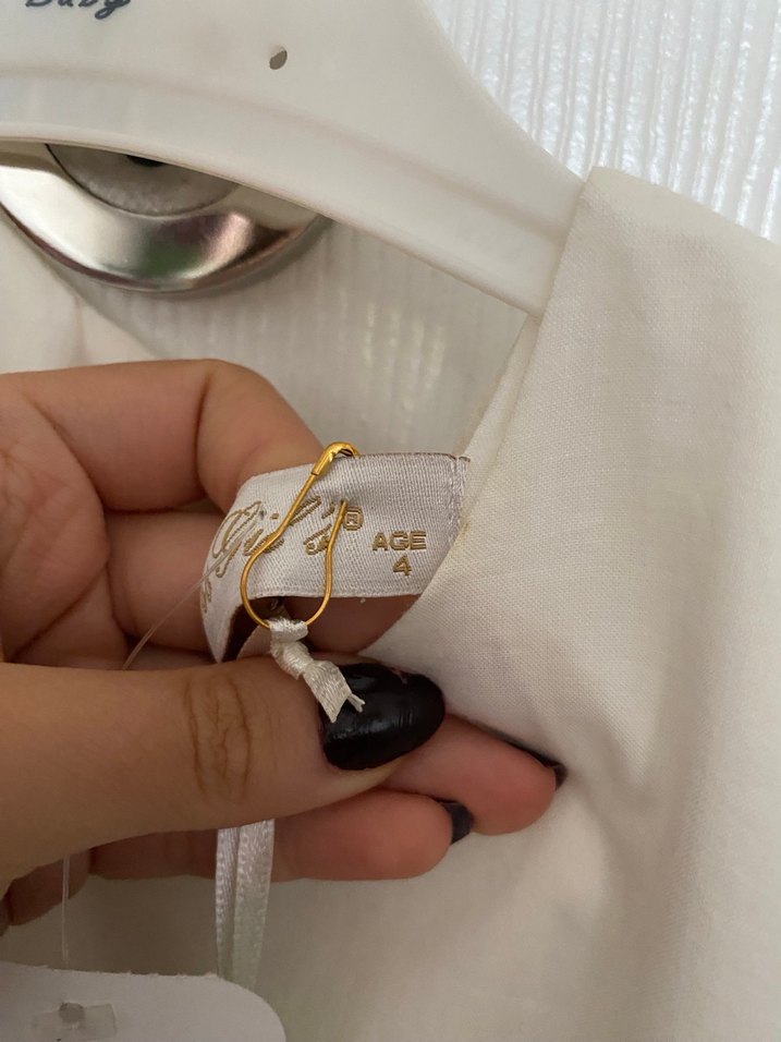 Kız Çocuk Kolsuz Beyaz Elbise Fırfırlı - Görsel 3