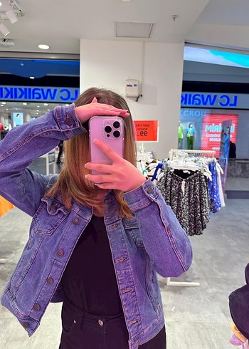 Mavi Fitted Kot Ceket - Görsel 2