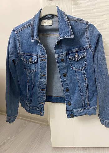 Mavi Fitted Kot Ceket - Görsel 3