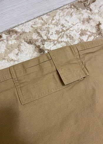 Kadın Bej Bol Kesim Kargo Pantolon - Görsel 2