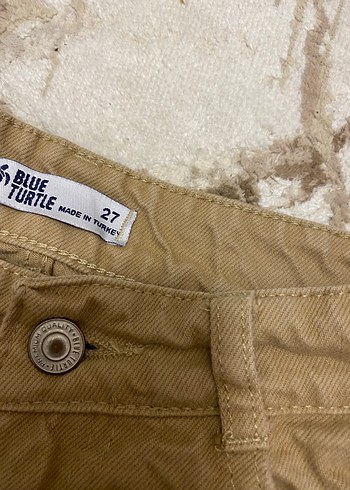 Kadın Bej Bol Kesim Kargo Pantolon - Görsel 3