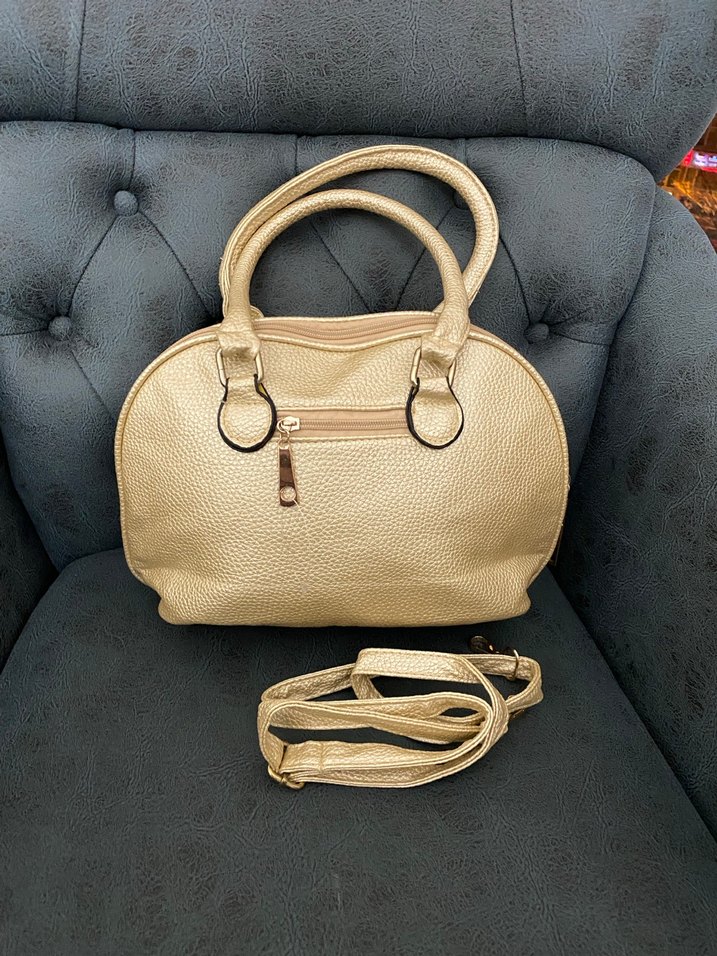 Gold Tonlu Deri Kadın Çanta - Görsel 2