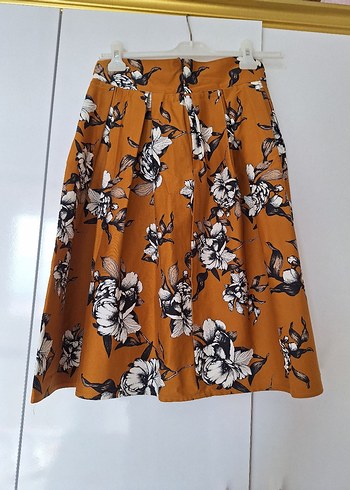 Bohem Tarzı Piliseli Midi Etek - Görsel 2