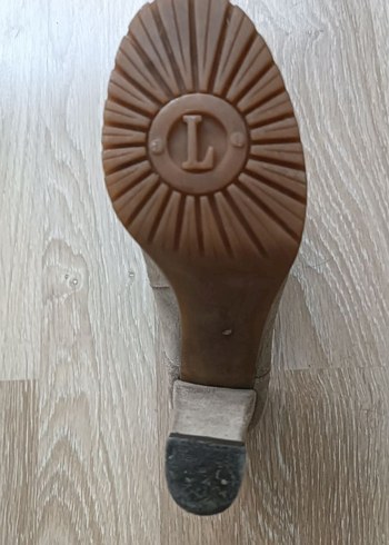 Bej Hakiki Süet Tokalı Kadın Stiletto - Görsel 6