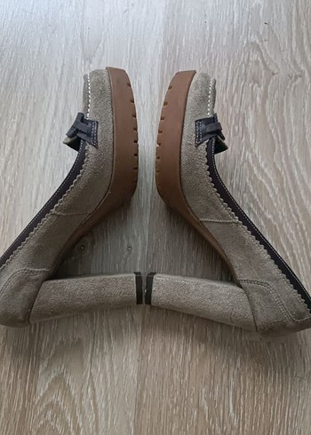 Bej Hakiki Süet Tokalı Kadın Stiletto - Görsel 4