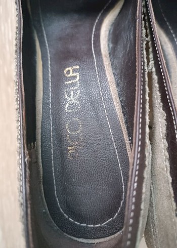 Bej Hakiki Süet Tokalı Kadın Stiletto - Görsel 7