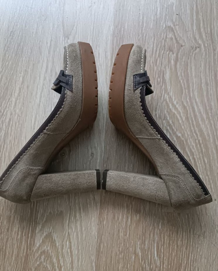 Bej Hakiki Süet Tokalı Kadın Stiletto - Görsel 4