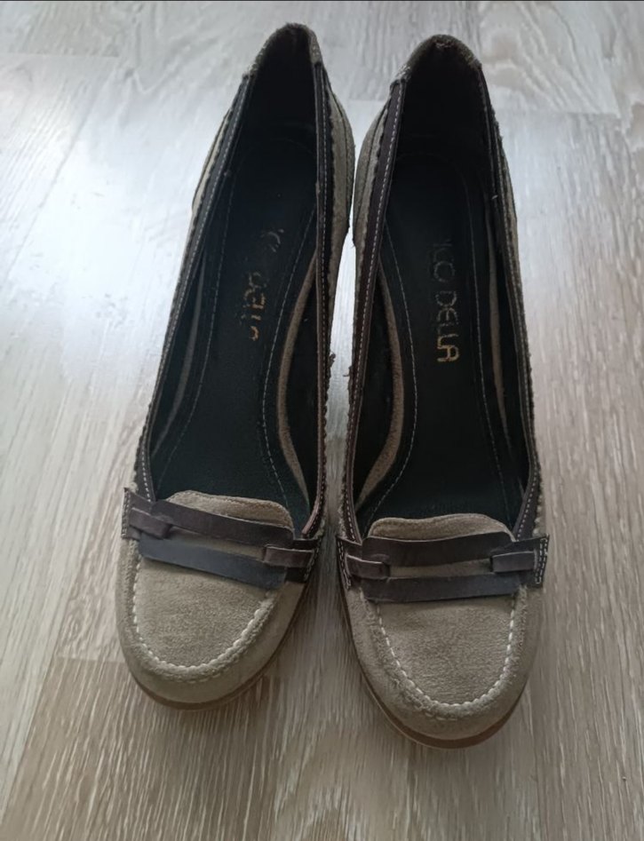 Bej Hakiki Süet Tokalı Kadın Stiletto - Görsel 2