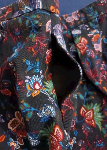 Çiçek Desenli Pilili Kısa Etek - Görsel 3