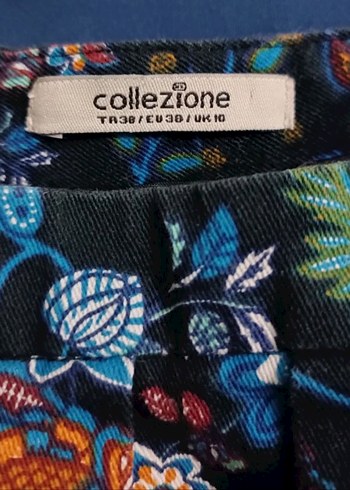 Çiçek Desenli Pilili Kısa Etek - Görsel 4