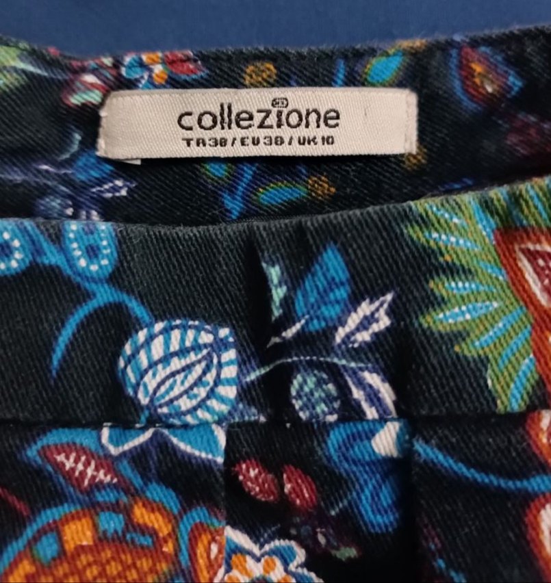 Çiçek Desenli Pilili Kısa Etek - Görsel 4