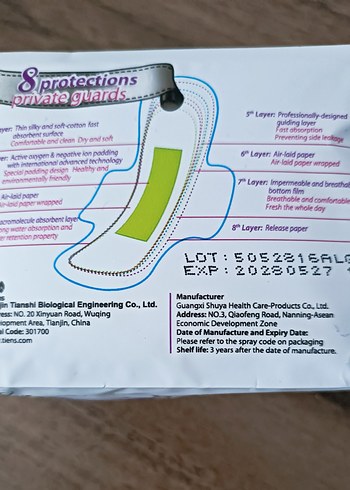 Tiens Airiz Hijyenik Ped 10luk gündüz pedi - Görsel 4