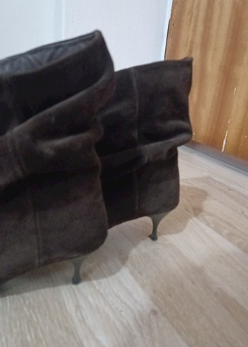 ANGELINA JONES CECİLE KADİN KAHVE GERCEK SÜET TOPUKLU BOT - Görsel 5