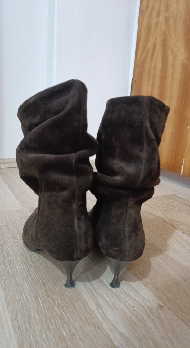 ANGELINA JONES CECİLE KADİN KAHVE GERCEK SÜET TOPUKLU BOT - Görsel 4