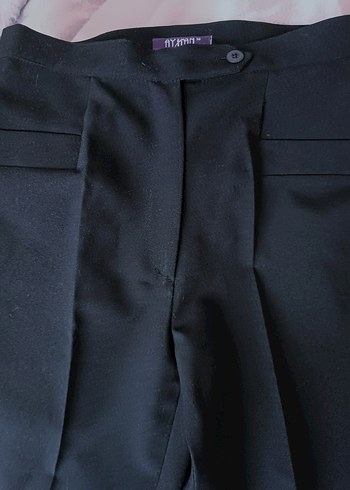 Ayhan Kadın Siyah Pilili Kumaş Pantolon - Görsel 6