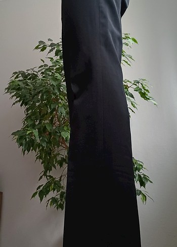 Ayhan Kadın Siyah Pilili Kumaş Pantolon - Görsel 3