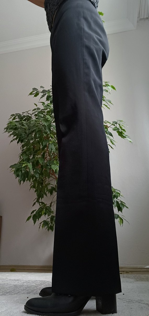 Ayhan Kadın Siyah Pilili Kumaş Pantolon - Görsel 3