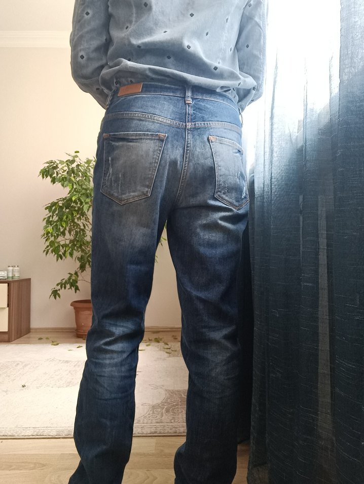 Vero Moda Boyfriend Mavi Kadın Kot Pantolon - Görsel 3