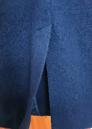 Lacivert Uzun Düğmeli Kaban - Görsel 7