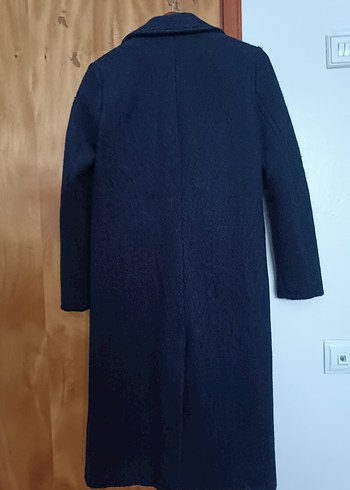 Lacivert Uzun Düğmeli Kaban - Görsel 6