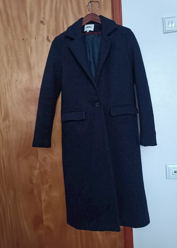 Lacivert Uzun Düğmeli Kaban - Görsel 5