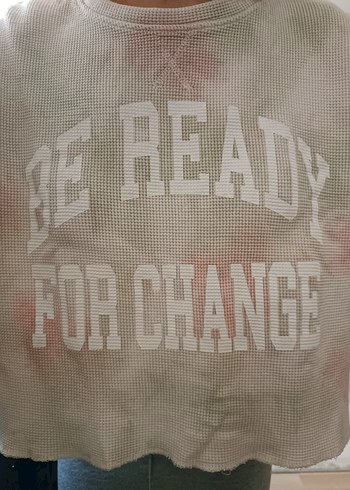 Oversize Batık Desenli Kadın Sweatshirt - Görsel 3