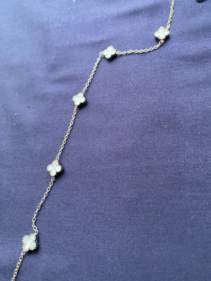 Gümüş Zincir Yonca Kadın Kolye - Görsel 3