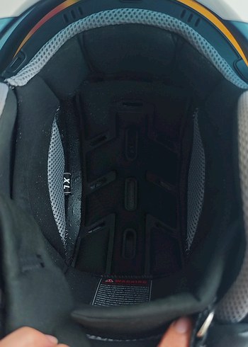 Beyaz Seramik Biker Kaskı Velcro Bantlı - Görsel 6