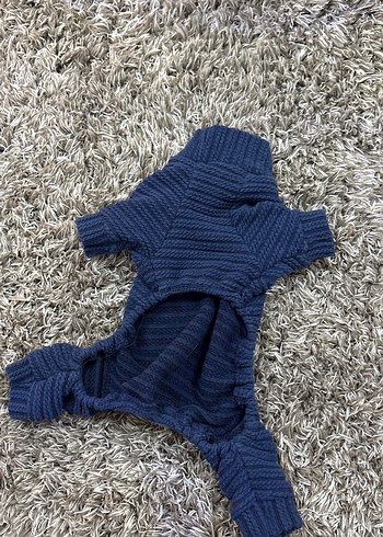 Koyu Gri Örgü Köpek Tulumu - Görsel 2