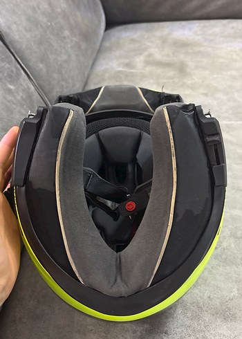 Sarı Baskılı Biker Motosiklet Kaskı - Görsel 6