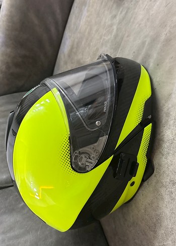 Sarı Baskılı Biker Motosiklet Kaskı - Görsel 2