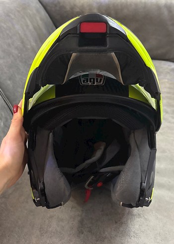 Sarı Baskılı Biker Motosiklet Kaskı - Görsel 7