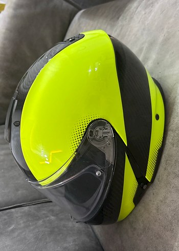 Sarı Baskılı Biker Motosiklet Kaskı - Görsel 4