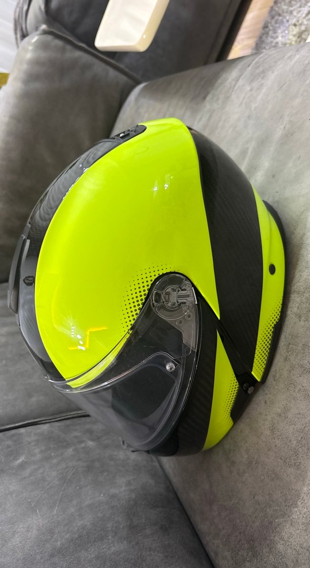 Sarı Baskılı Biker Motosiklet Kaskı - Görsel 4