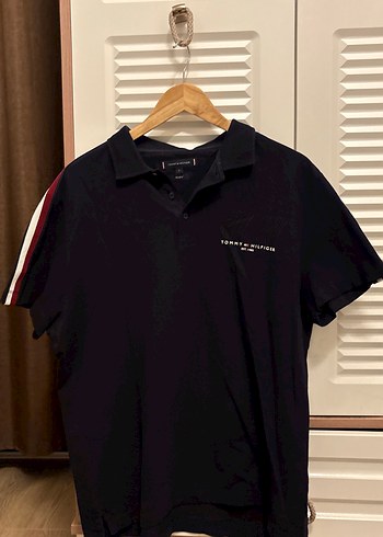 Tommy Hilfiger Lacivert Polo Tişört - Görsel 3