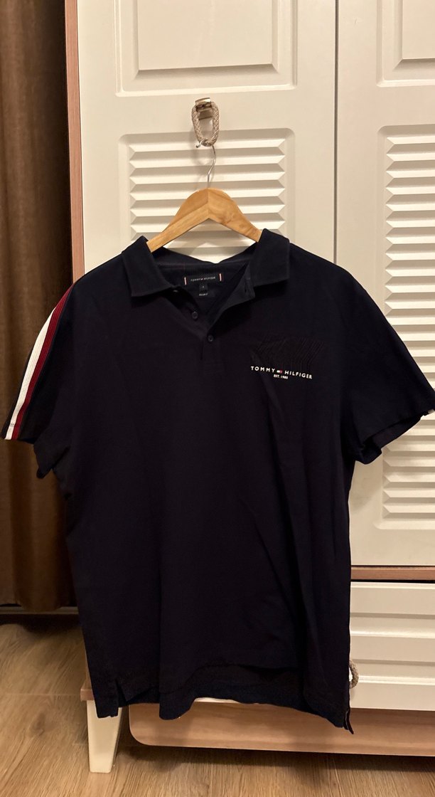 Tommy Hilfiger Lacivert Polo Tişört - Görsel 3