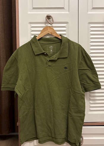 Düğmeli Yeşil Keten Erkek Polo Tişört - Görsel 3