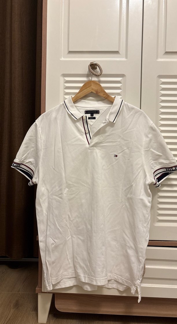 Beyaz Kısa Kollu Polo Yaka Tişört erkek - Görsel 3