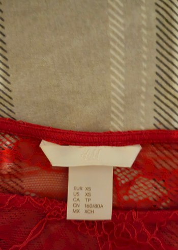 Kırmızı Dantel Detaylı Body - Görsel 5